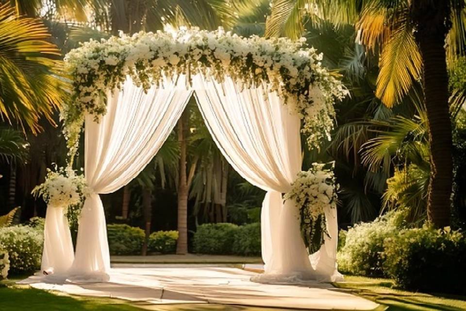 Garden wedding canopy