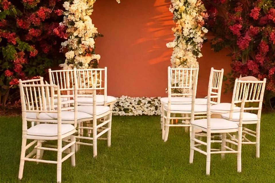 Intimate backyard ceremony