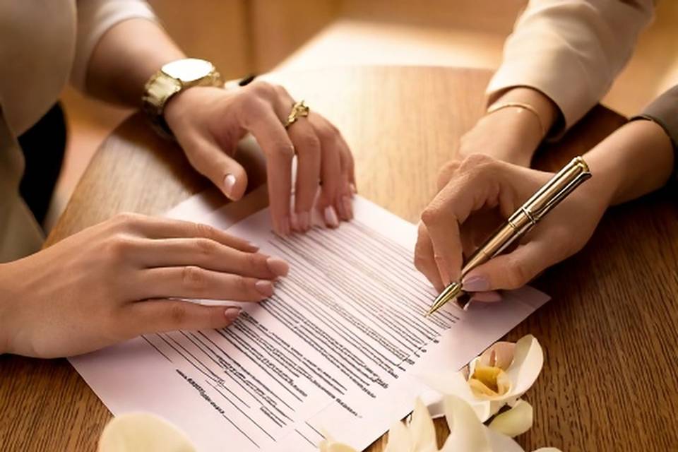 Firma del acta de matrimonio