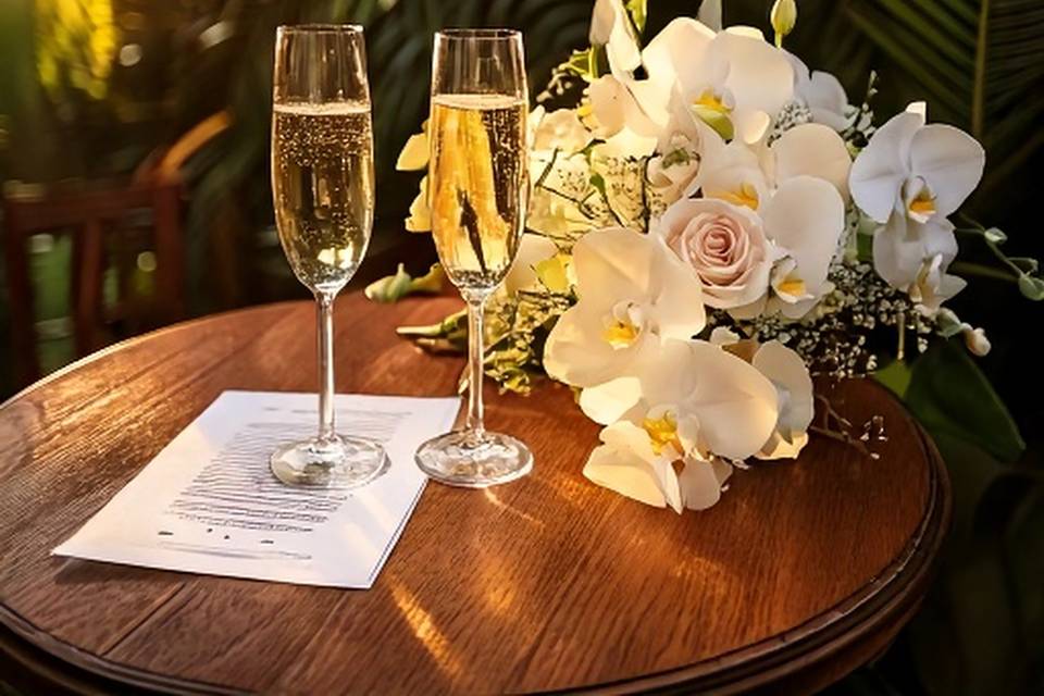 Brindis de recién casados