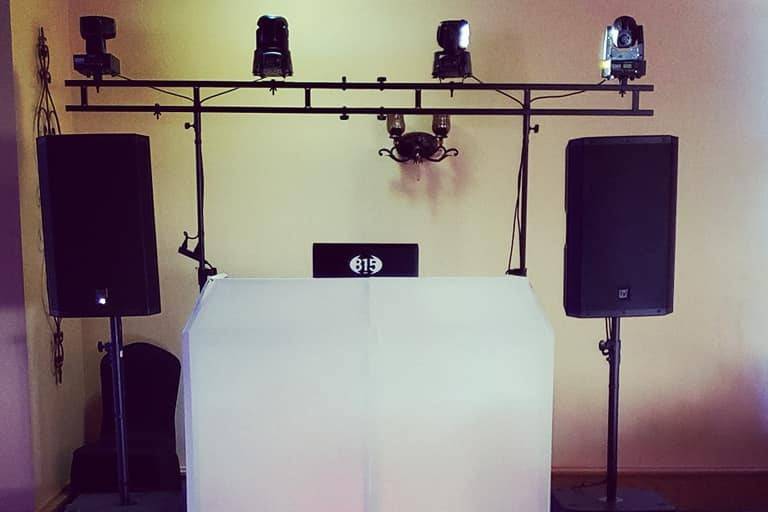 DJ booth in white