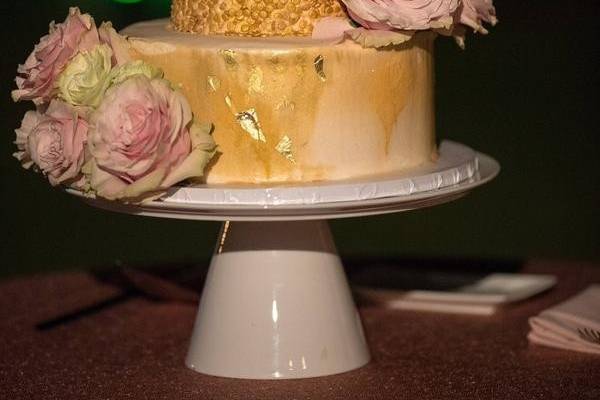 Two tier caramel cake