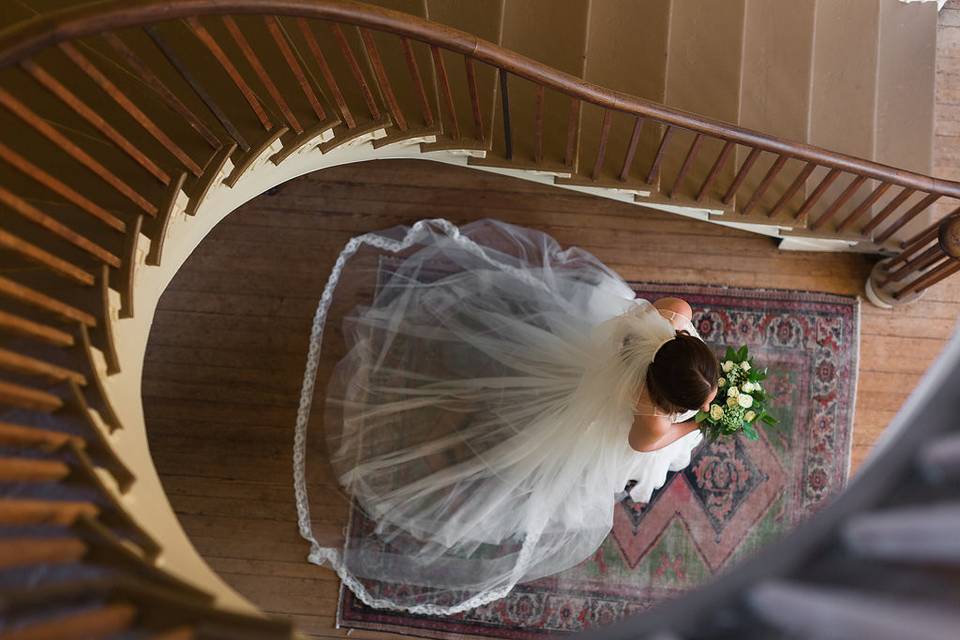 Weeden House staircase.  Photo by London Lane Photography and Kathleen Gillen.