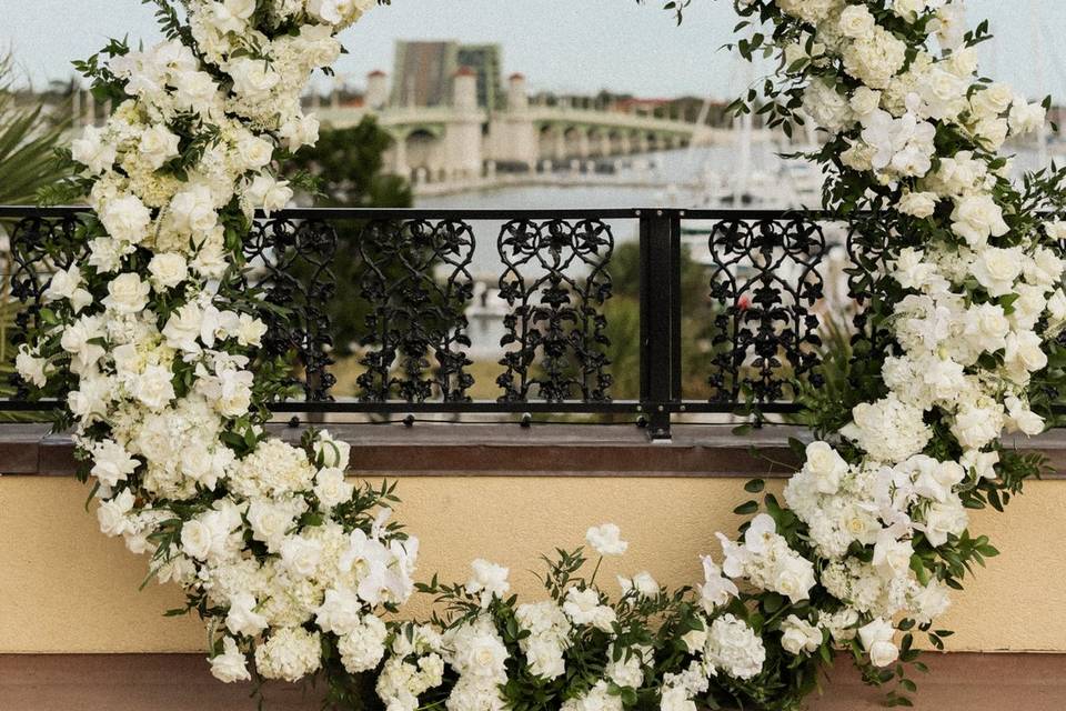 Fresh Floral Circle Arch