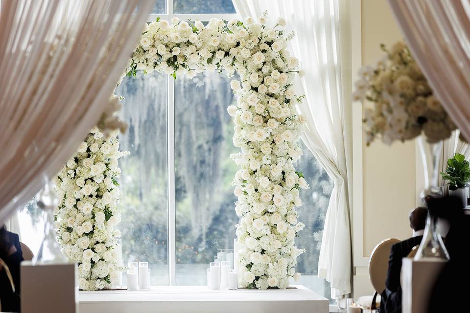 White Floral Arch