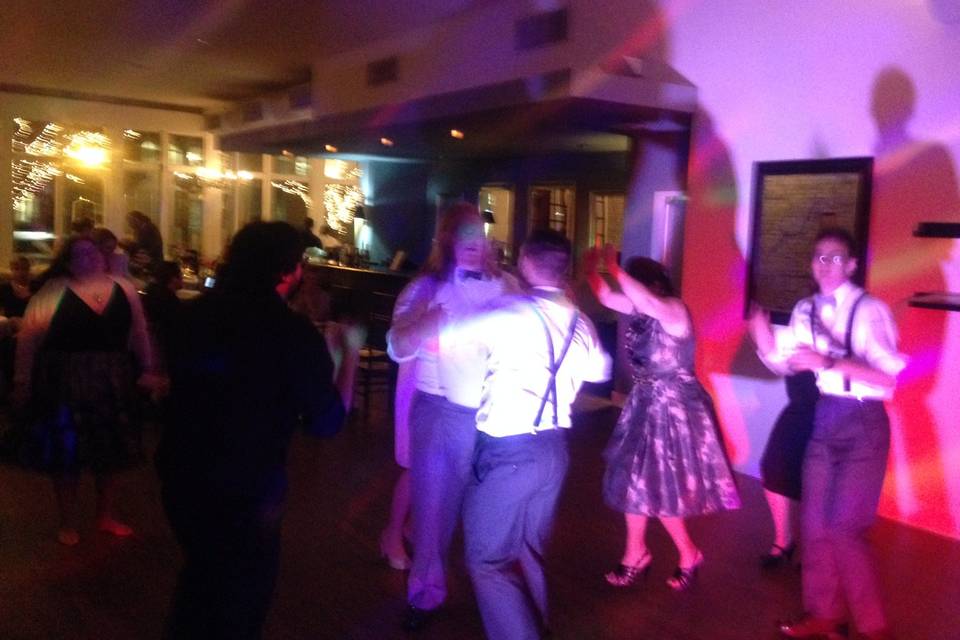 Guests dancing