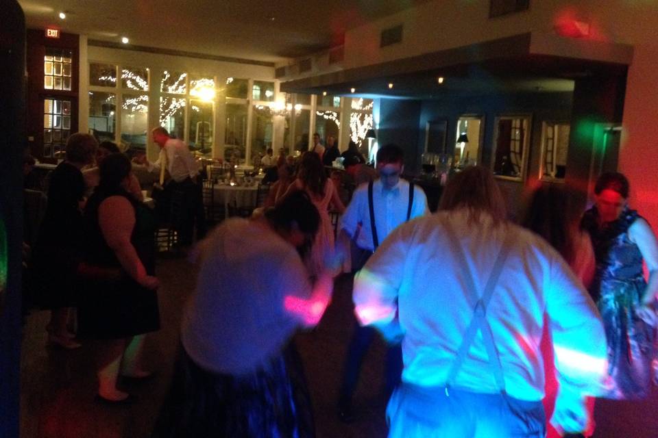 Guests dancing