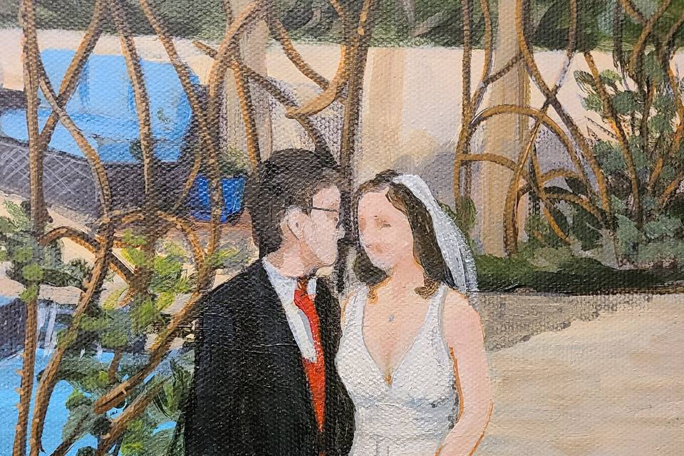 Just married live painting