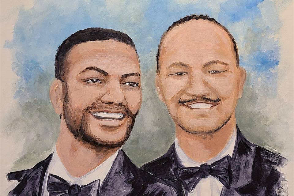 The happy couple gift painting
