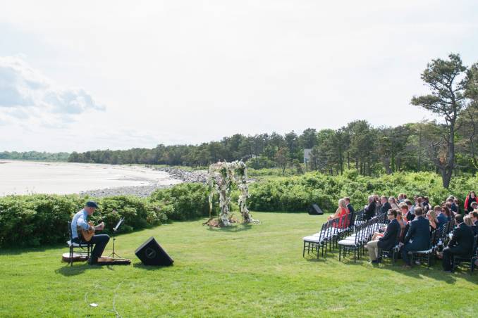 Wedding ceremony by the water