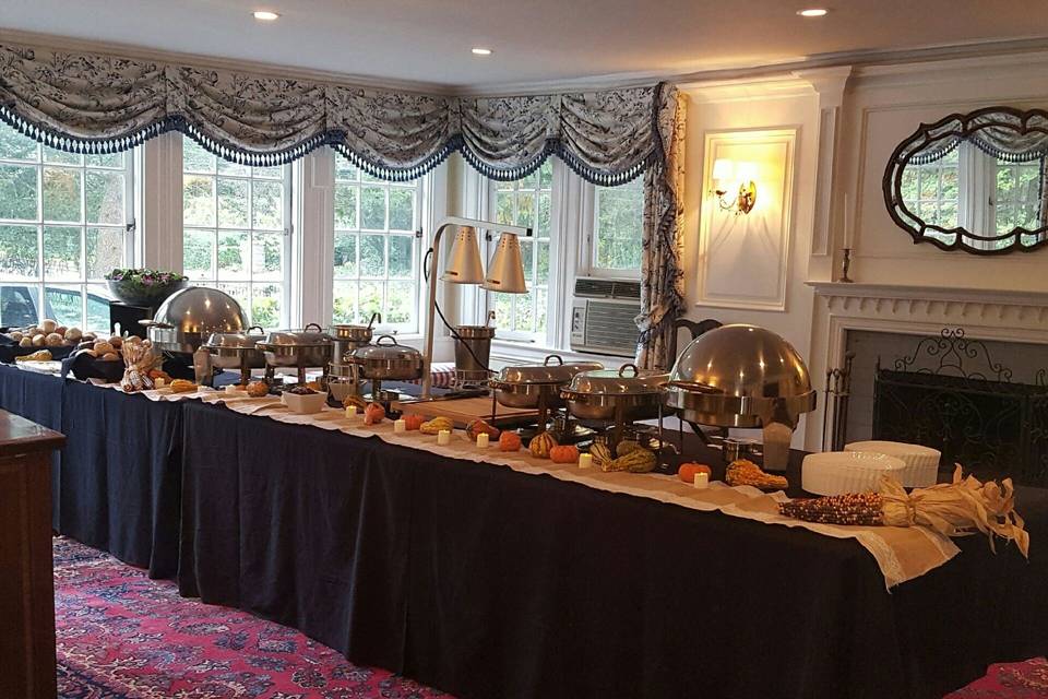 Buffet table