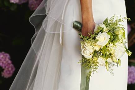 Bride and her bouquet