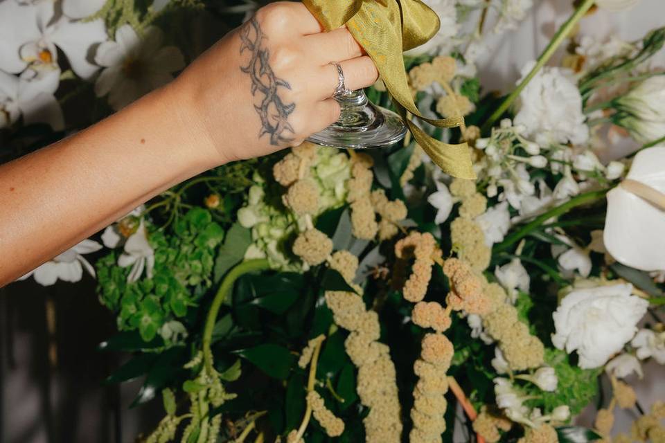 Cocktails and florals