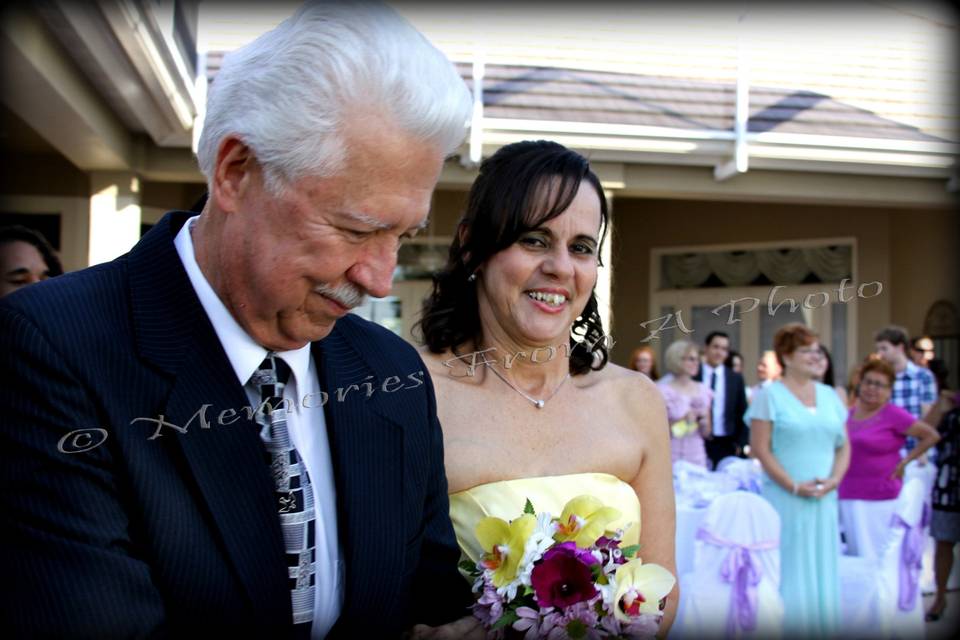 Poolside wedding