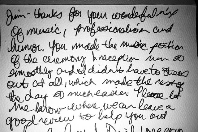Hand written review