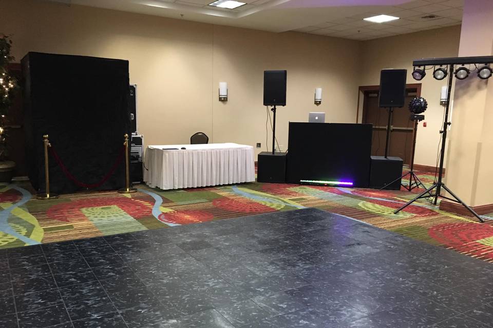 DJ photo booth set up