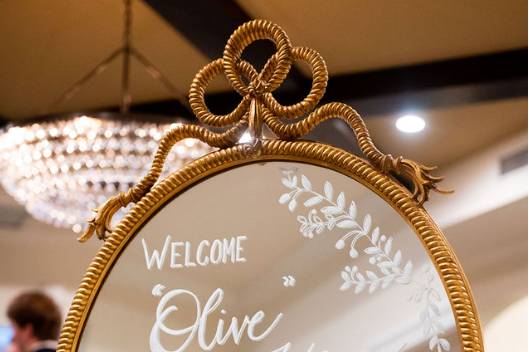 Rehearsal Dinner Welcome Sign
