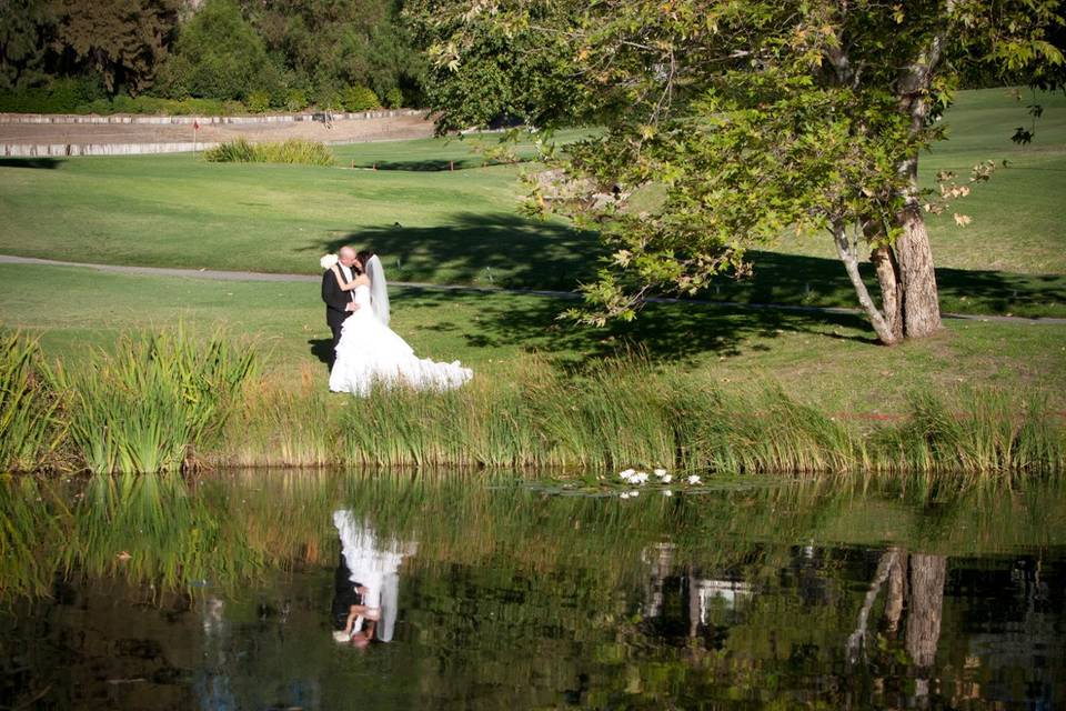 The bride and groom