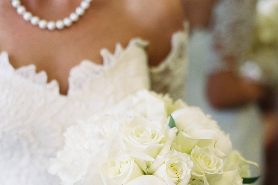 All white peony Bouquet