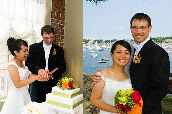 Cutting the cake is a continuing tradition. Boston, MA