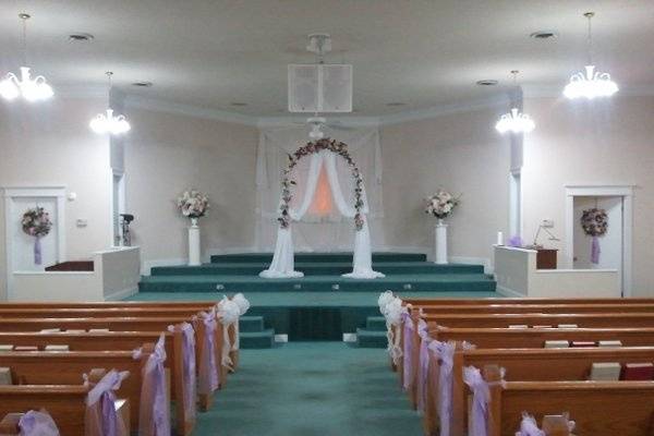 Indoor wedding setup