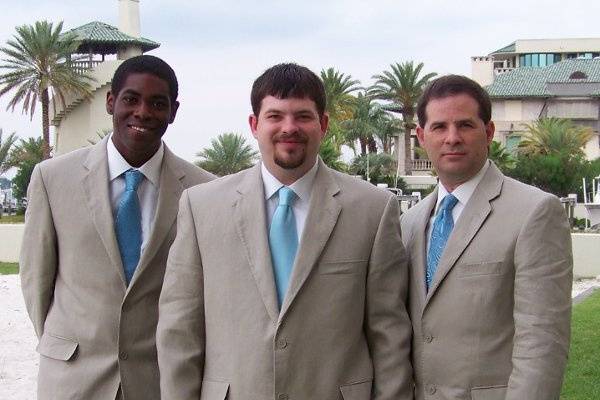 The groom with his groomsmen