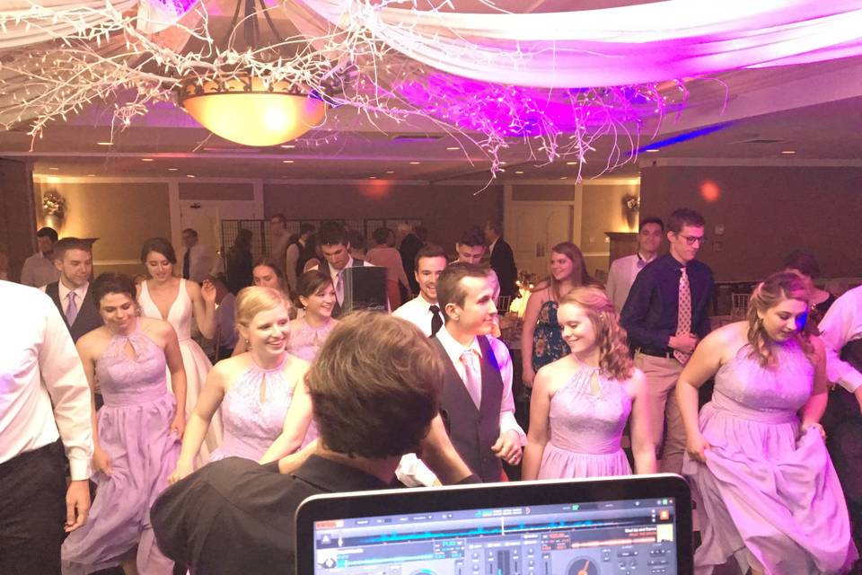 Guests dancing