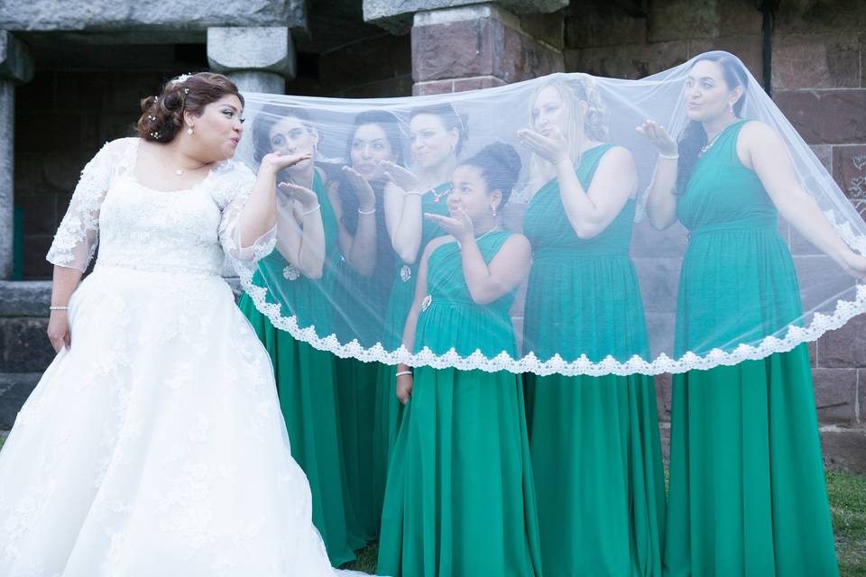 Green dresses