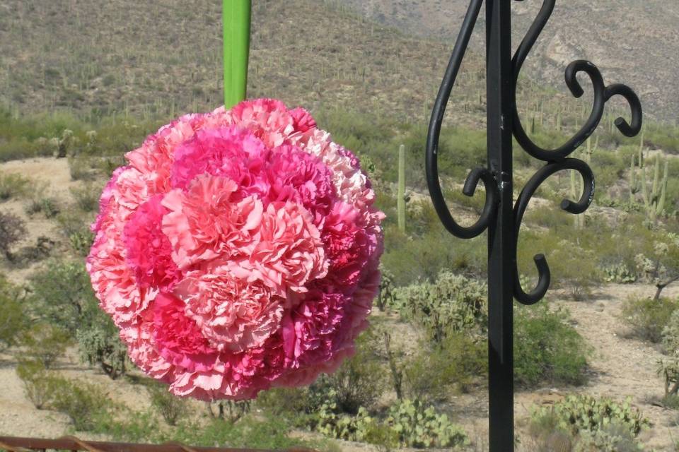 Pink flower decor