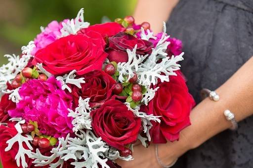 Pink and red bouquet