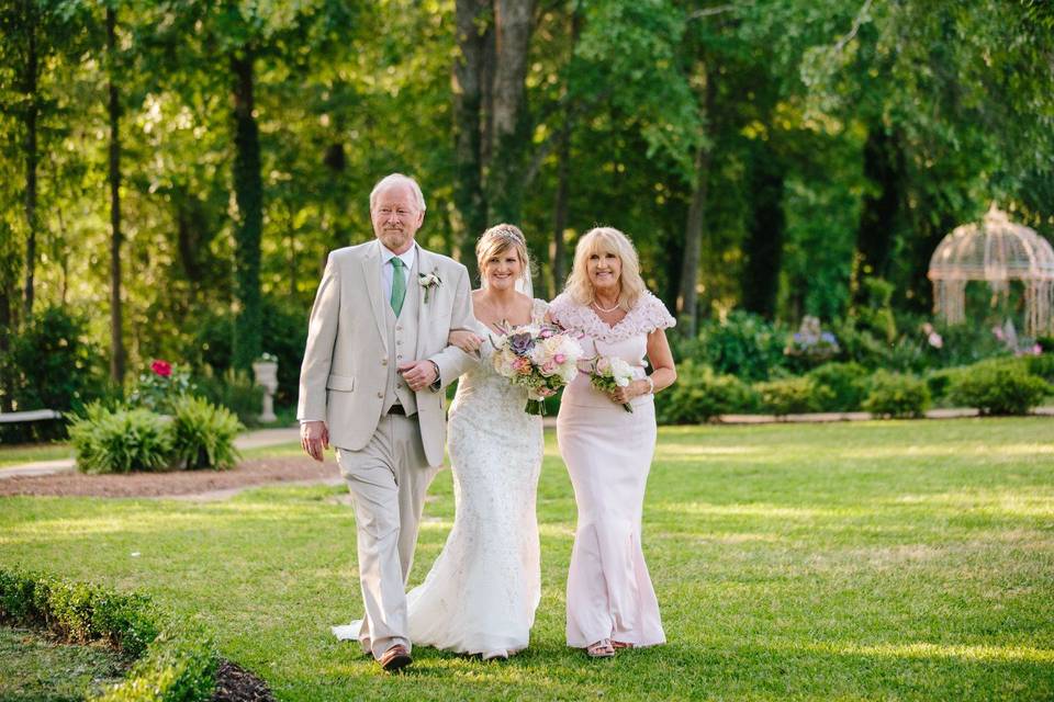 Escorting the bride