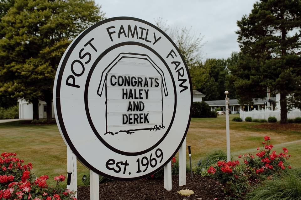 Front sign