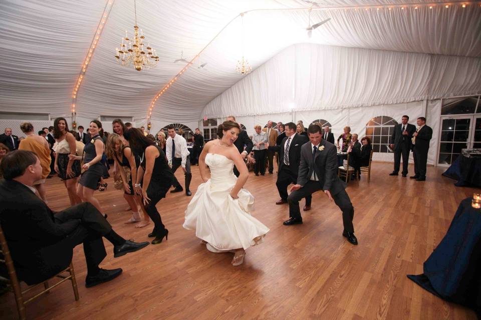 Bride dancing