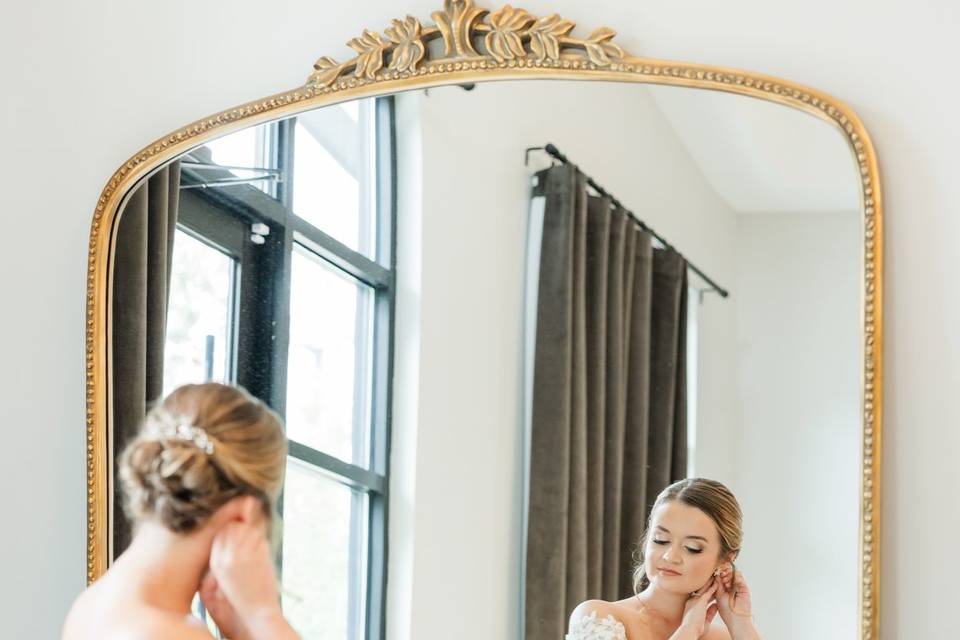 Bride gets ready