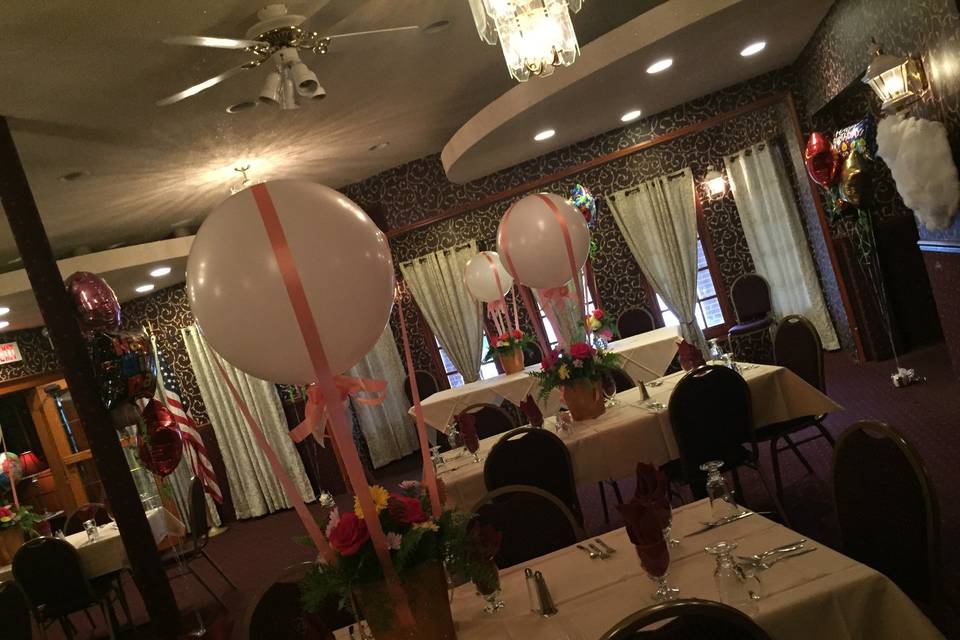 Crescent Room.. seats up to 50 guests, great location for a bridal shower, baby shower or birthday party!