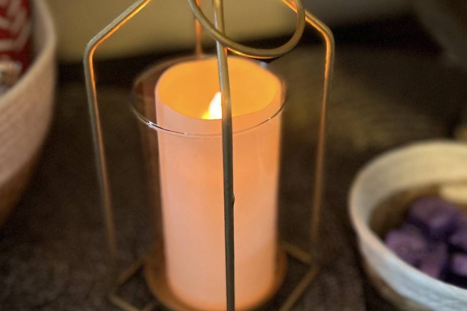 Candlelight welcome, honeymoon