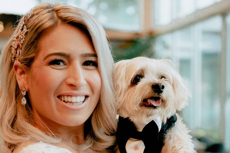 Flowerfields wedding with dog