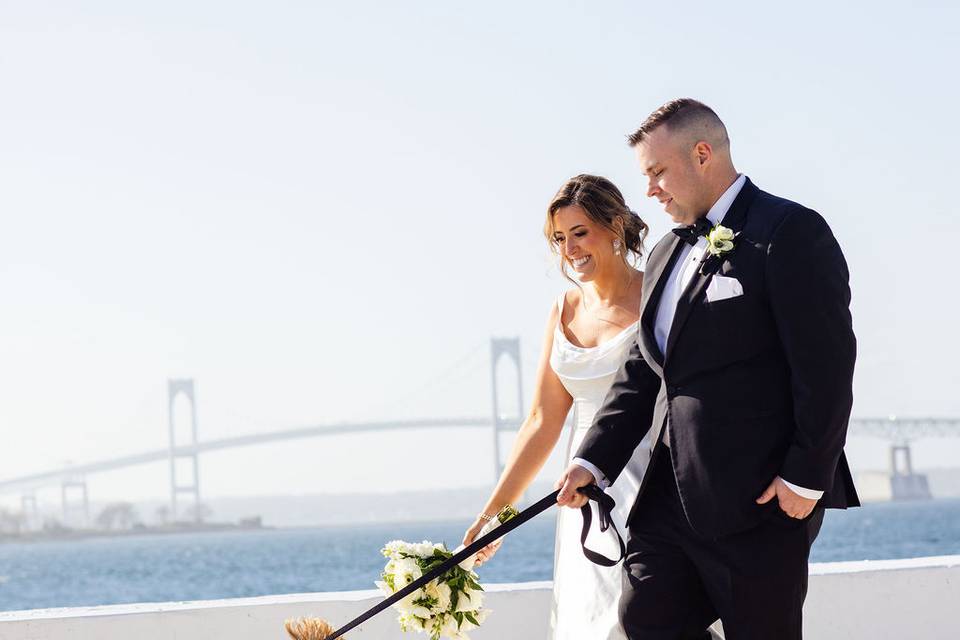 Dog in wedding