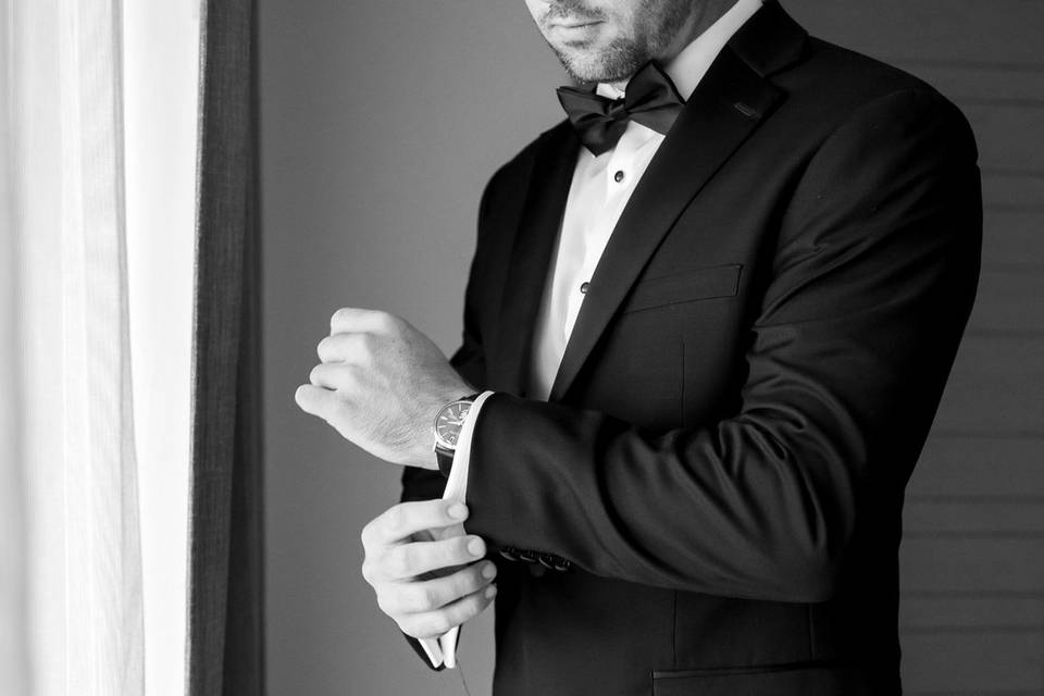 Groom in the Getting ready