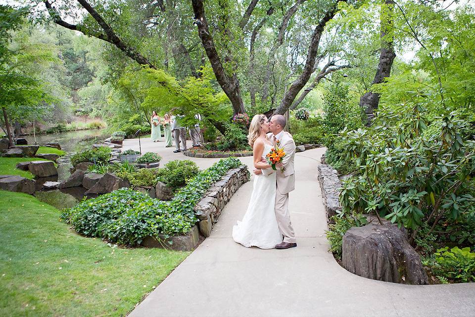 The bride and groom