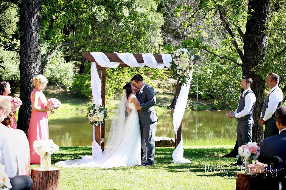 The bride and groom