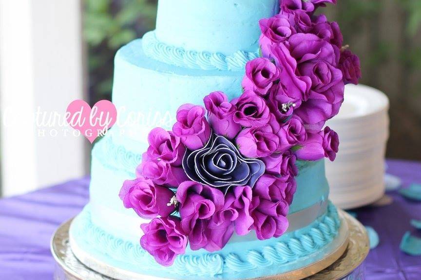 3 layer wedding cake