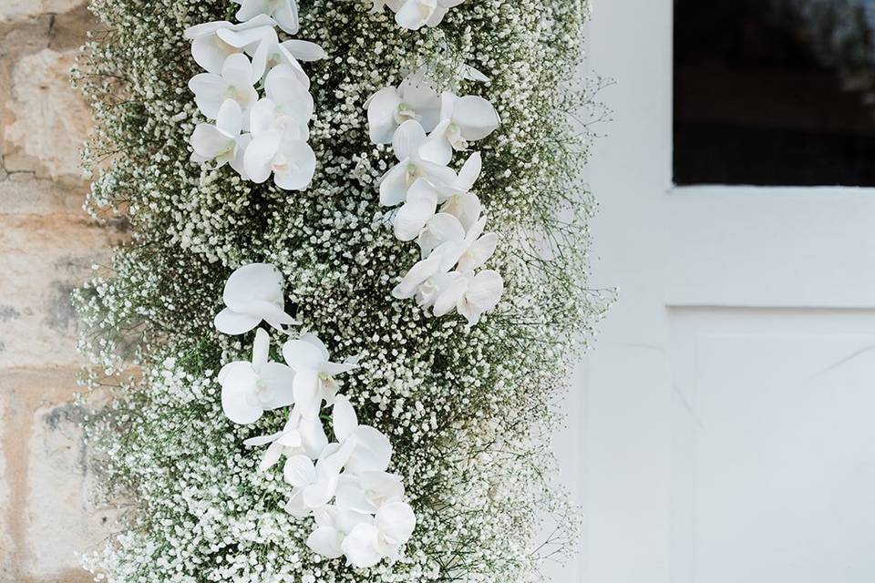 Gypsophila/Orchid Arch