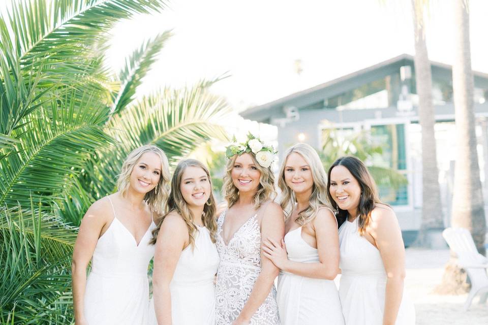 Bridal Party in all White