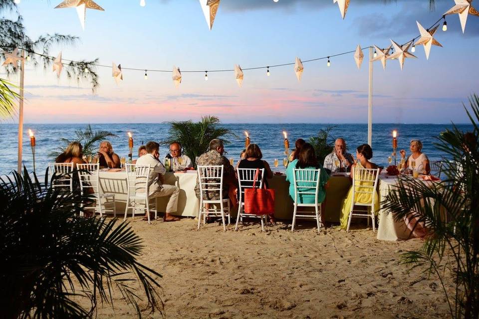 Outdoor reception setup