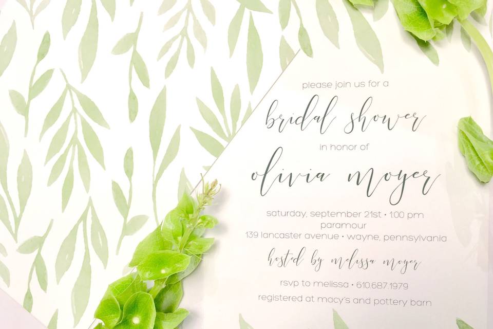 Botanical invitation