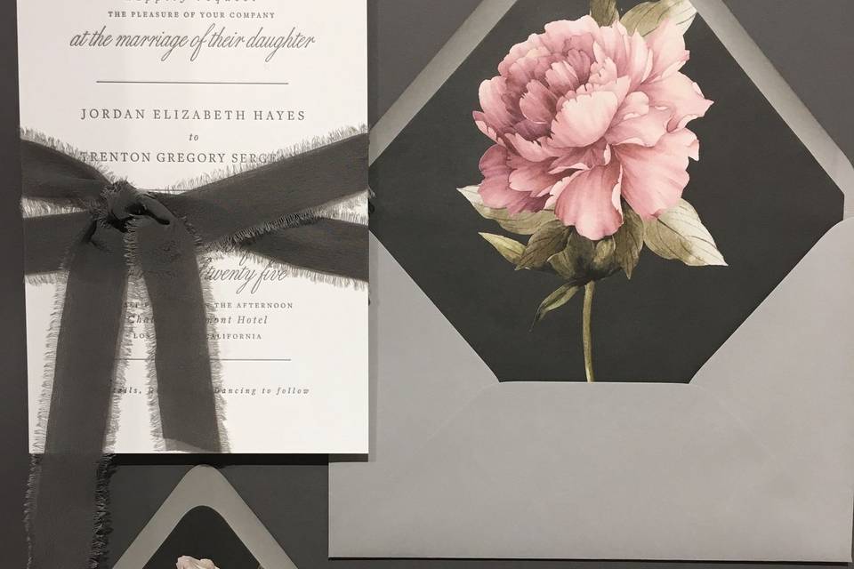 Grey invitation suite