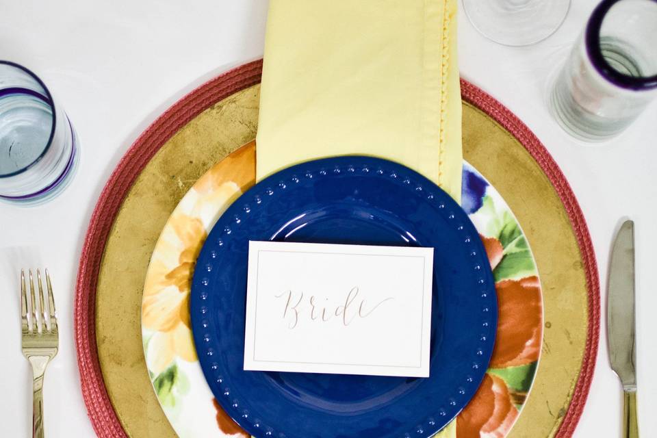 Spring Wedding Table Setting