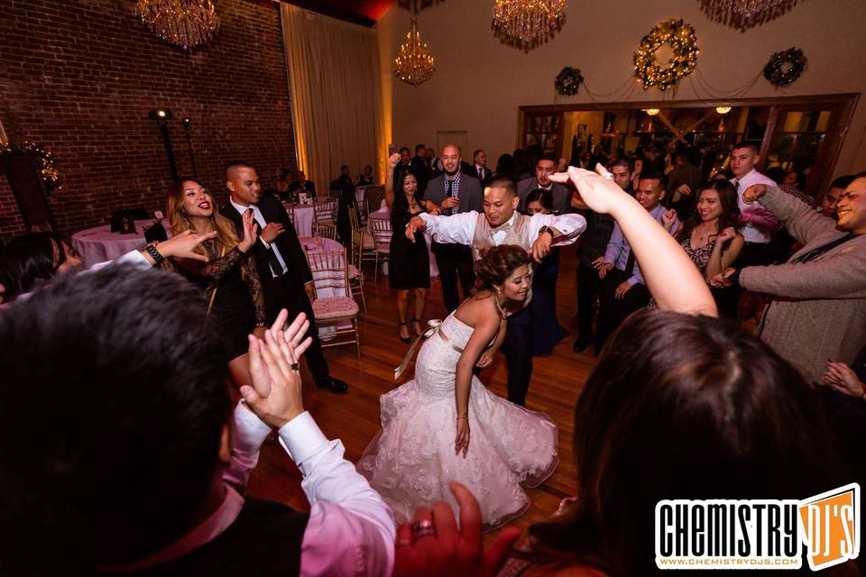 Newlyweds on the dance floor