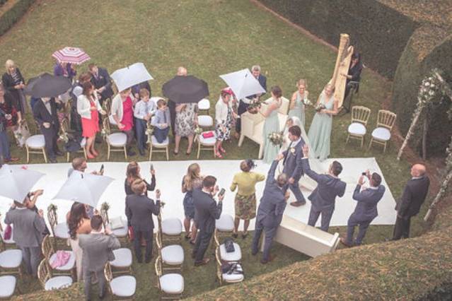 Outdoor wedding ceremony